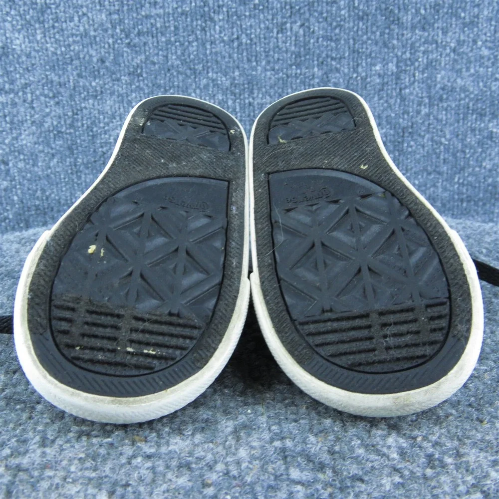 Converse Boys Sneaker Shoes Black Synthetic‎ Lace Up Size T 7 Medium